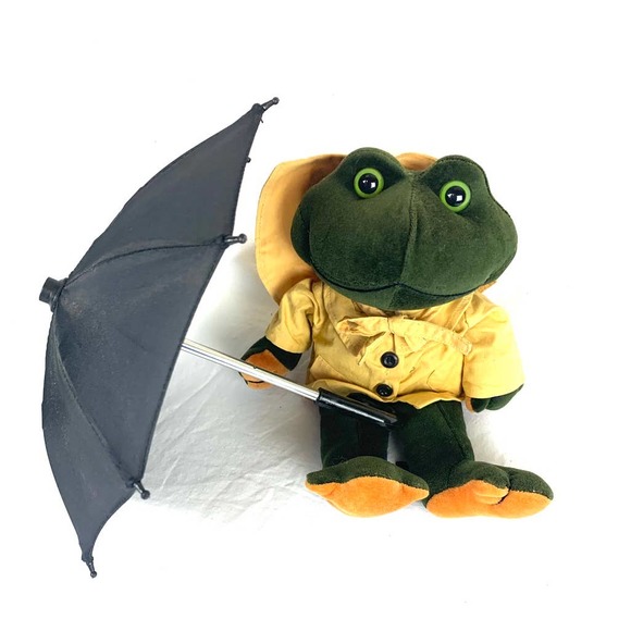 Vintage Boyds Bears G Kelley Ribbit Frog Bearware Rain Coat Umbrella 1991-1996 - Picture 3 of 14